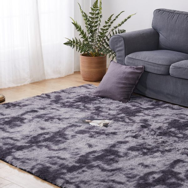 Floor Rug Shaggy Rugs Soft Large Carpet Area Tie-dyed Midnight City – 200 x 300 cm