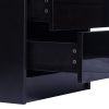 Hercules Bedside Tables Drawers RGB LED Side Table High Gloss Nightstand Cabinet – Black