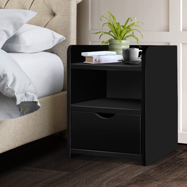 Hazlet Bedside Table Drawer – Black