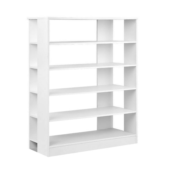 Shoe Cabinet Shoes Organiser Storage Rack 30 Pairs Shelf Wooden – White
