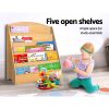 5 Tiers Kids Bookshelf Magazine Shelf Rack Organiser Bookcase Display – Oak