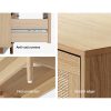 Chest of Drawers Rattan Tallboy Cabinet Bedroom Clothes Storage Wood – 4 Drawer