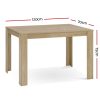 Dining Table 4 Seater Wooden Kitchen Tables 120cm Cafe Restaurant – Oak