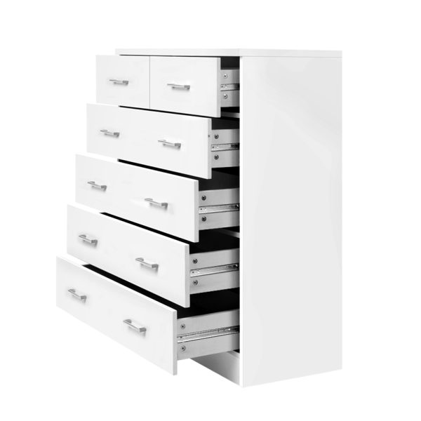 Tallboy 6 Drawers Storage Cabinet – White