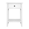 Timonium Bedside Tables Drawer Side Table Nightstand White Storage Cabinet White Shelf – 50x30x74 cm