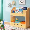 Kids Bookshelf Children Toys Storage Shelf Rack Organiser Bookcase Display – Wooden