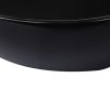 Wash Basin Oval Ceramic Hand Bowl Bathroom Sink Vanity Above Counter Black – High Gloss Finish