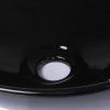 Wash Basin Oval Ceramic Hand Bowl Bathroom Sink Vanity Above Counter Black – High Gloss Finish