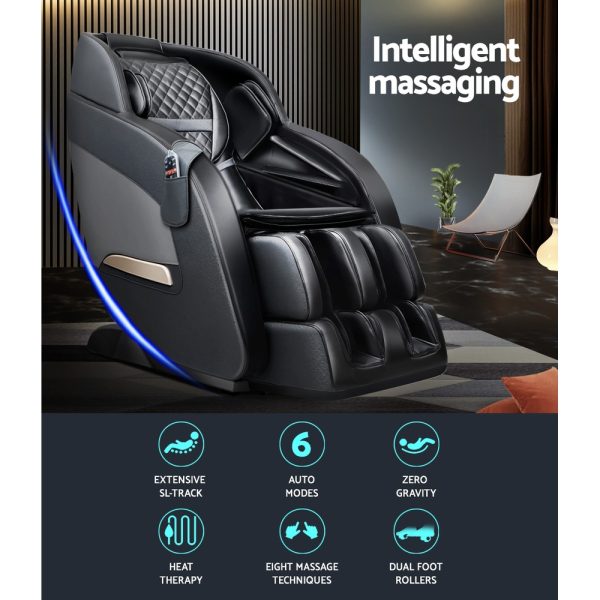 Electric Massage Chair Zero Gravity Recliner Shiatsu Heating Massager – Black