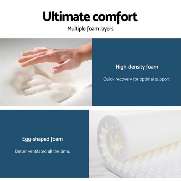 Baton Bed Mattress Size Extra Firm 7 Zone Pocket Spring Foam 28cm – QUEEN