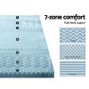 Bedding Cool Gel 7-zone Memory Foam Mattress Topper w/Bamboo Cover 8cm – SINGLE