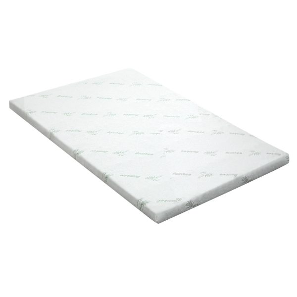 Bedding Cool Gel Memory Foam Mattress Topper w/Bamboo Cover 5cm