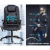 Massage Office Chair 8 Point PU Leather Office Chair – Black