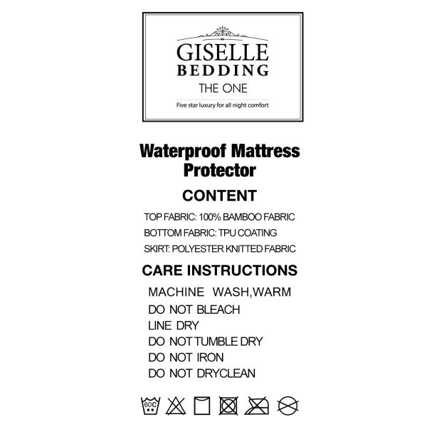Bedding Waterproof Bamboo Mattress Protector – DOUBLE