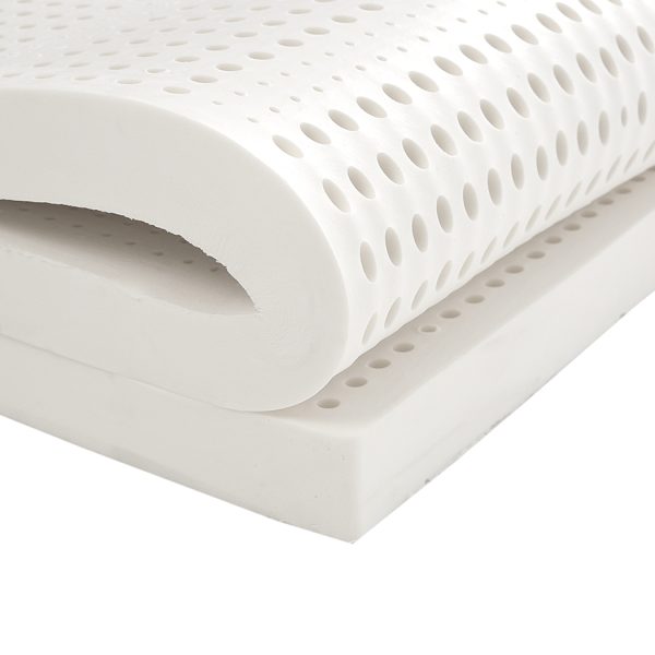 Latex Mattress Topper Natural 7 Zone Bedding Removable Cover 5cm – SINGLE