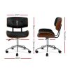 Wooden Fabric Office Chair – Black