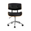 Wooden Fabric Office Chair – Black