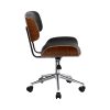 Wooden Fabric Office Chair – Black