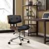 Wooden Fabric Office Chair – Black