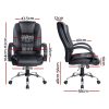 Office Chair Gaming Computer Chairs Executive PU Leather Seat – Black