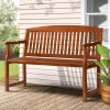 Outdoor Garden Bench Seat Wooden Chair Patio Furniture Timber Lounge – Brown