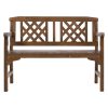Wooden Garden Bench Patio Furniture Timber Outdoor Lounge Chair – Natural, 2 Seater