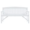 Wooden Garden Bench Chair Outdoor Furniture Decor Patio Deck 3 Seater – White