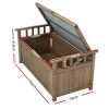 Outdoor Storage Box Wooden Garden Bench Chest Toy Tool Sheds Furniture – Brown