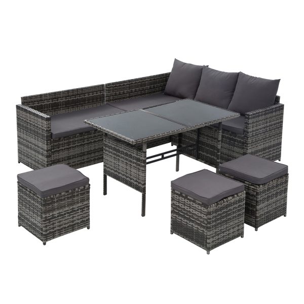 Outdoor Furniture Dining Setting Sofa Set Lounge Wicker 9 Seater