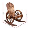 Wagon Wheels Rocking Chair – Brown – 60x89x99 cm