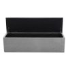 Storage Ottoman Blanket Box Linen Foot Stool Rest Chest Couch – Grey