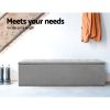 Storage Ottoman Blanket Box Linen Foot Stool Rest Chest Couch – Grey
