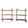 Display Shelves Wall Brackets Bookshelf Industrial DIY Pipe Shelf Rustic – 61x25x98.5 cm