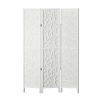 Carencro Room Divider Screen Privacy Wood Dividers Stand – White, 3 Panel
