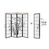 Pleasanton Room Divider Screen Privacy Dividers Pine Wood Stand Black White – 4 Panel