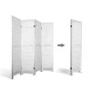 Wallaroo Room Divider Screen Privacy Wood Dividers Timber Stand – White, 4 Panel
