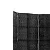 Dania Room Divider Screen Privacy Timber Foldable Dividers Stand – Black, 6 Panel