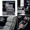 Luxury Recliner Chair Chairs Lounge Armchair Sofa Leather Cover – Grey