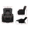 Electric Recliner Chair Lift Heated Massage Chairs Lounge Sofa Leather – Black