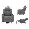 Electric Recliner Lift Chair Massage Armchair Heating PU Leather – Grey