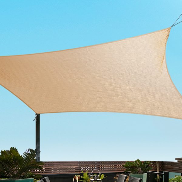 Sun Shade Sail Cloth Shadecloth Rectangle Heavy Duty Sand Canopy