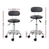 Salon Stool Swivel Chair Backrest Barber Hairdressing Hydraulic Height