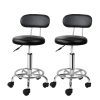 Salon Stool Swivel Chair Backrest Barber Hairdressing Hydraulic Height