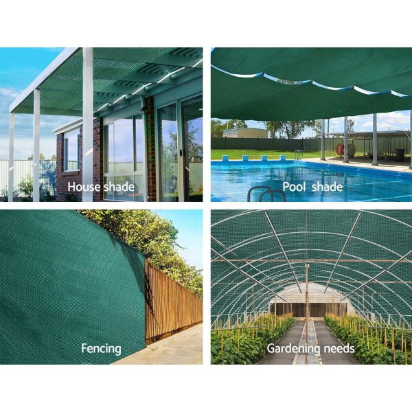 30% UV Shade Cloth Shadecloth Sail Garden Mesh Roll Outdoor – 1.83×20 m, Green