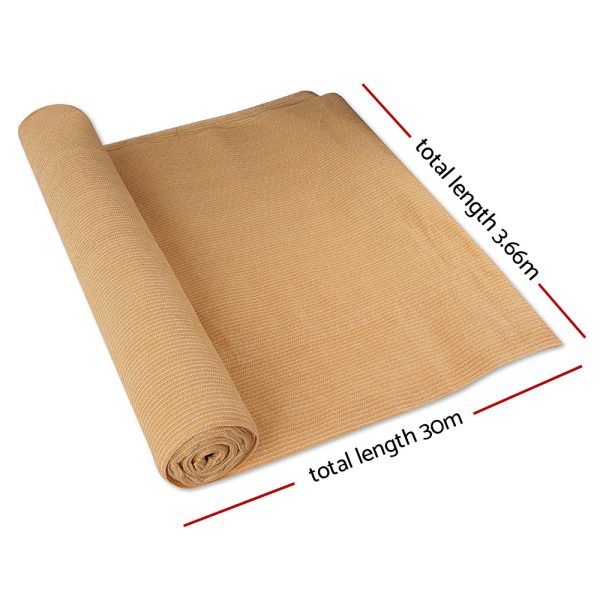 Shade Sail Cloth – 3.66×30 m, Beige