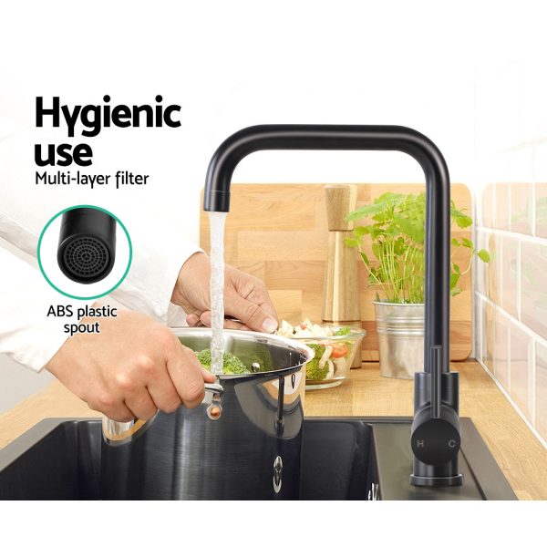 Mixer Kitchen Faucet Tap Swivel Spout WELS – Black