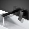 WELS Bathroom Tap Wall Square Black Basin Mixer Taps Vanity Brass Faucet – Black