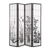 Almondbury Room Divider Screen Door Stand Privacy Fringe Wood Fold Blossom – 4 Panel