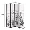 Almondbury Room Divider Screen Door Stand Privacy Fringe Wood Fold Blossom – 4 Panel