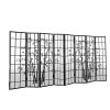 Scituate Free Standing Foldable  Room Divider Privacy Screen Bamboo Print – 8 Panel